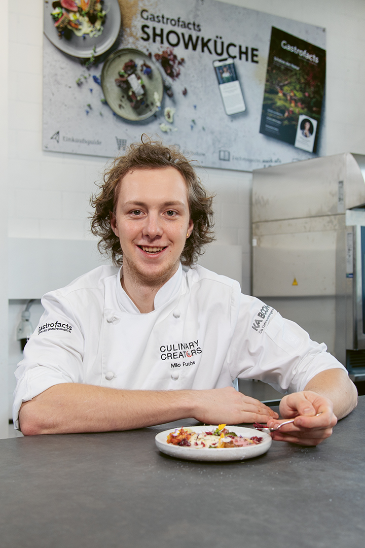 Milo Fuchs ist Koch im Restaurant Rose in Appenzell und Teammitglied der Swiss Culinary Creators.