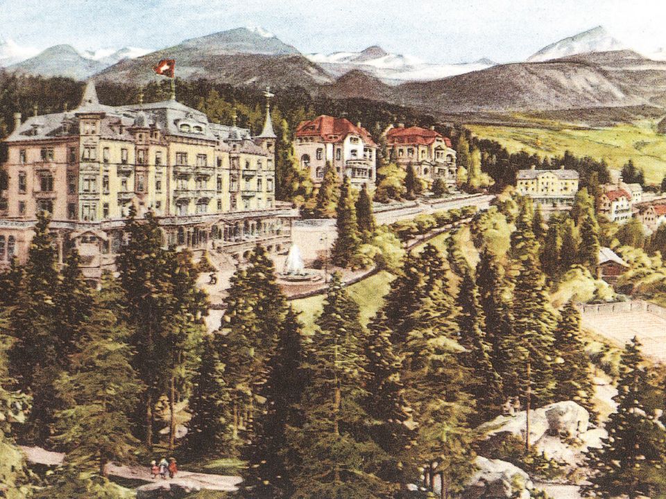 Ein altes Postkarten-Motiv mit dem Traditionshotel.