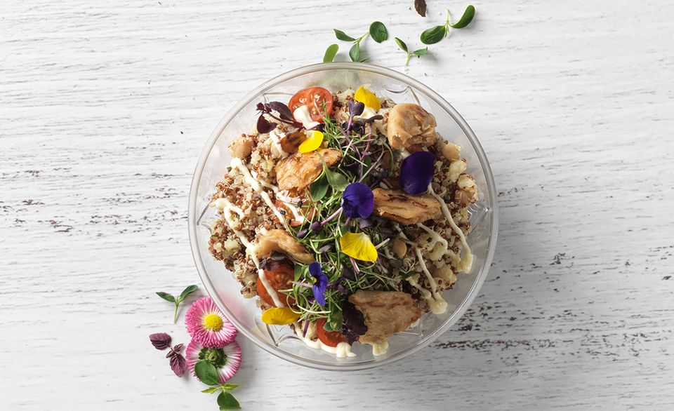 Ein gluschtiger Hingucker: Take-away in der transparenten reCIRCLE BOX