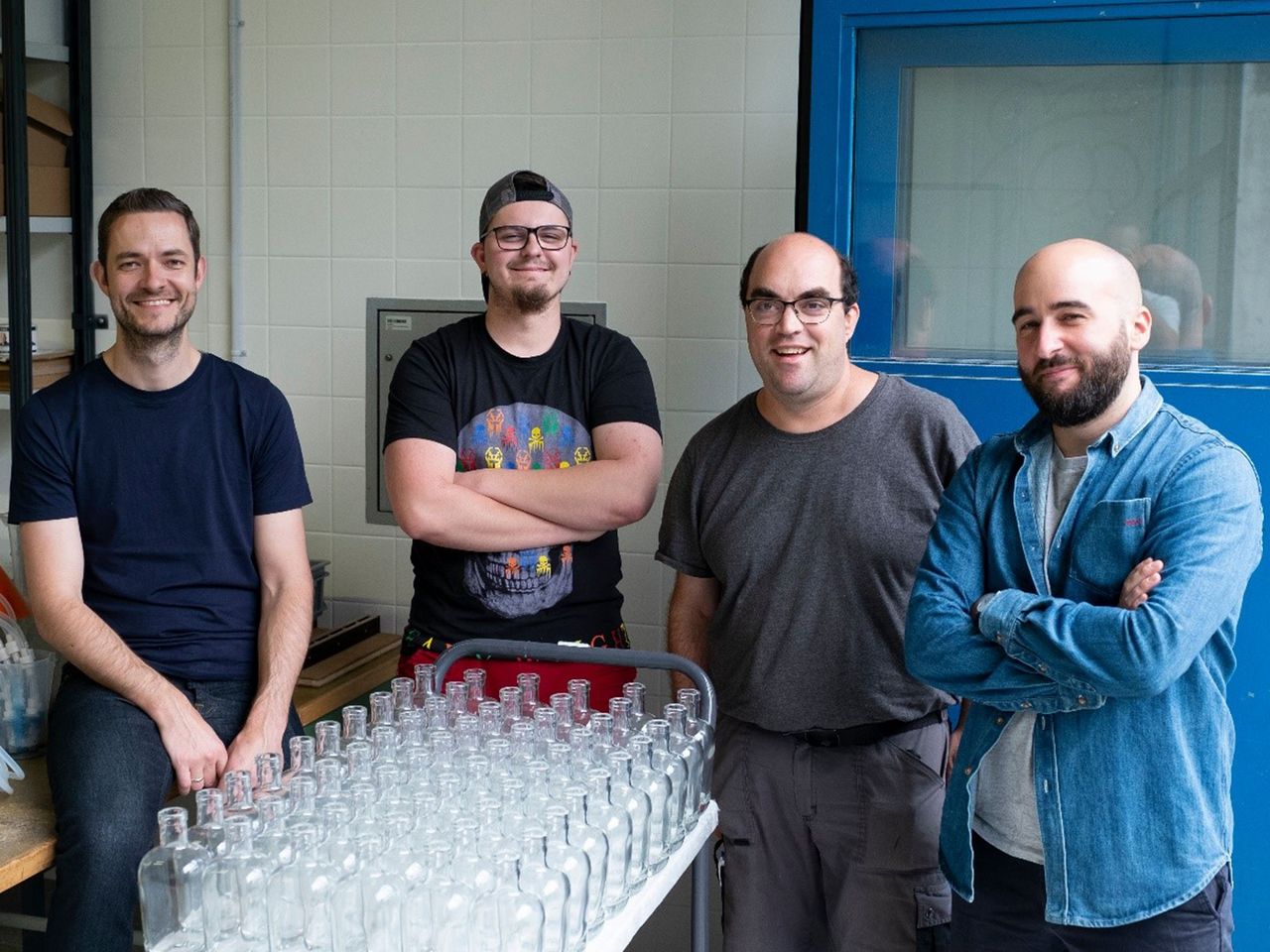 v.l.n.r.: Chris Kaiser (Gryff Spirits), Marko Radic (BSB), Lukas Kaufmann (BSB) und Manuel Ailinger (Gryff Spirits)