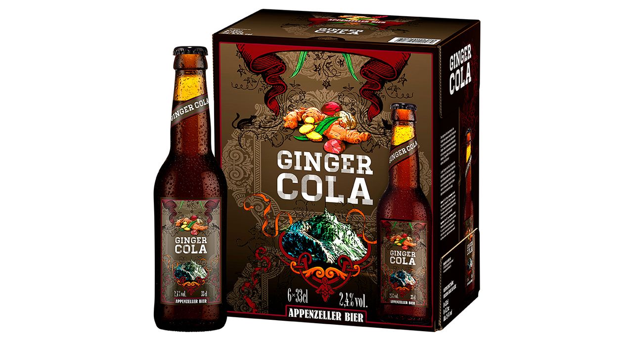 Ginger Cola ist das neue spritzig leichte Apéro Bier der Brauerei Locher. Es ist das erste Schweizer Bier dieser Geschmacksrichtung.