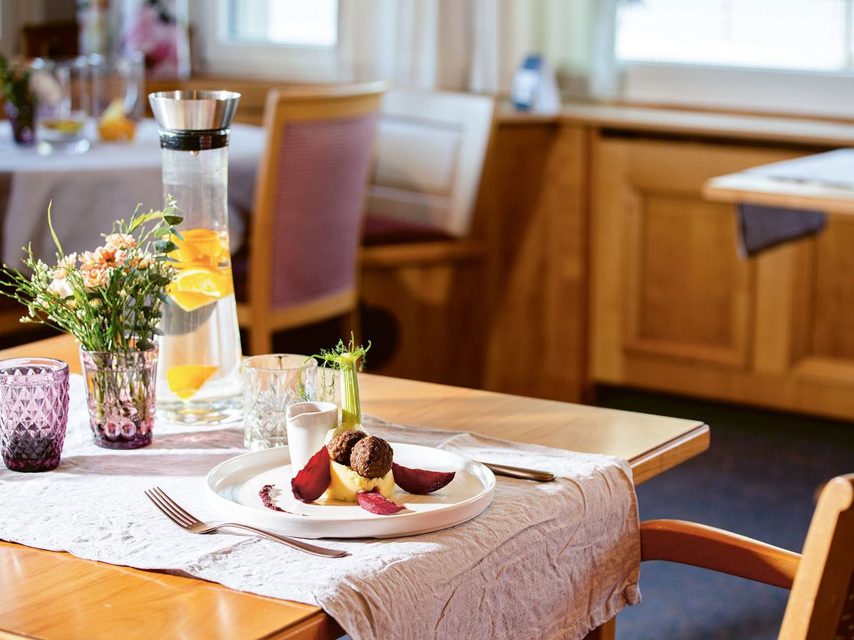 Das abendliche 4-Gänge-Menü ist im Health Hotel strikt vegan.