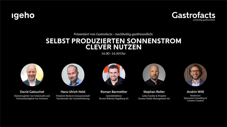 Podcast zum Gastrofacts-Talk an der Igeho 2025: Selbst produzierten Sonnenstrom clever nutzen