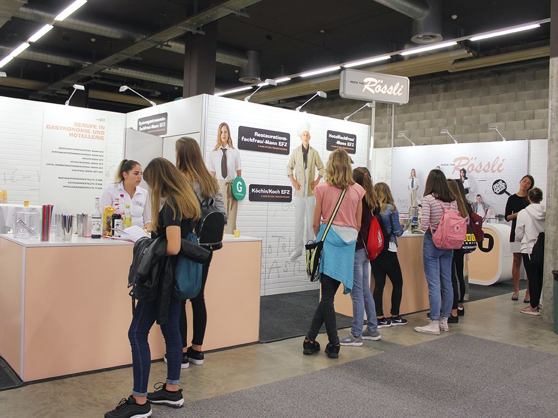 «Rock the Rössli»: Der Stand von berufehotelgastro.ch.