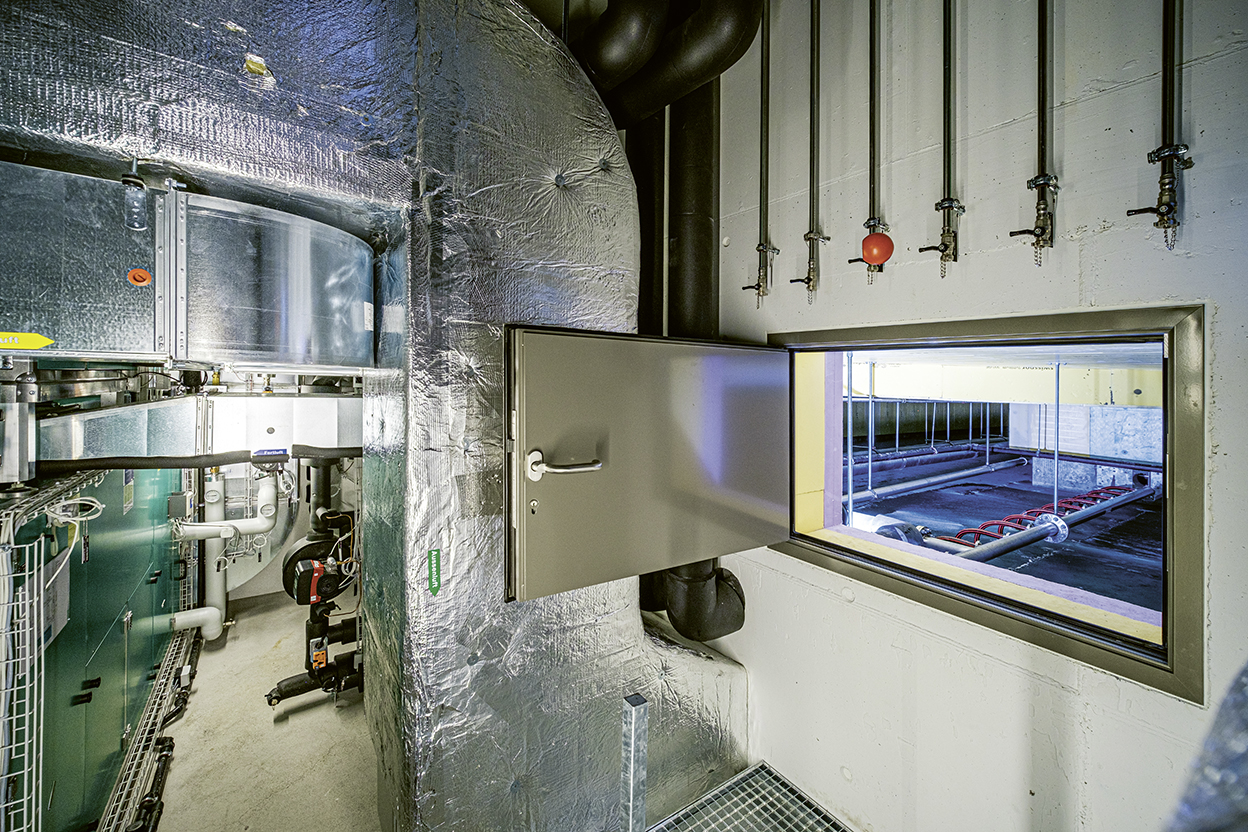 Die Heizung mit Eisspeicher im Valsana Hotel Arosa.