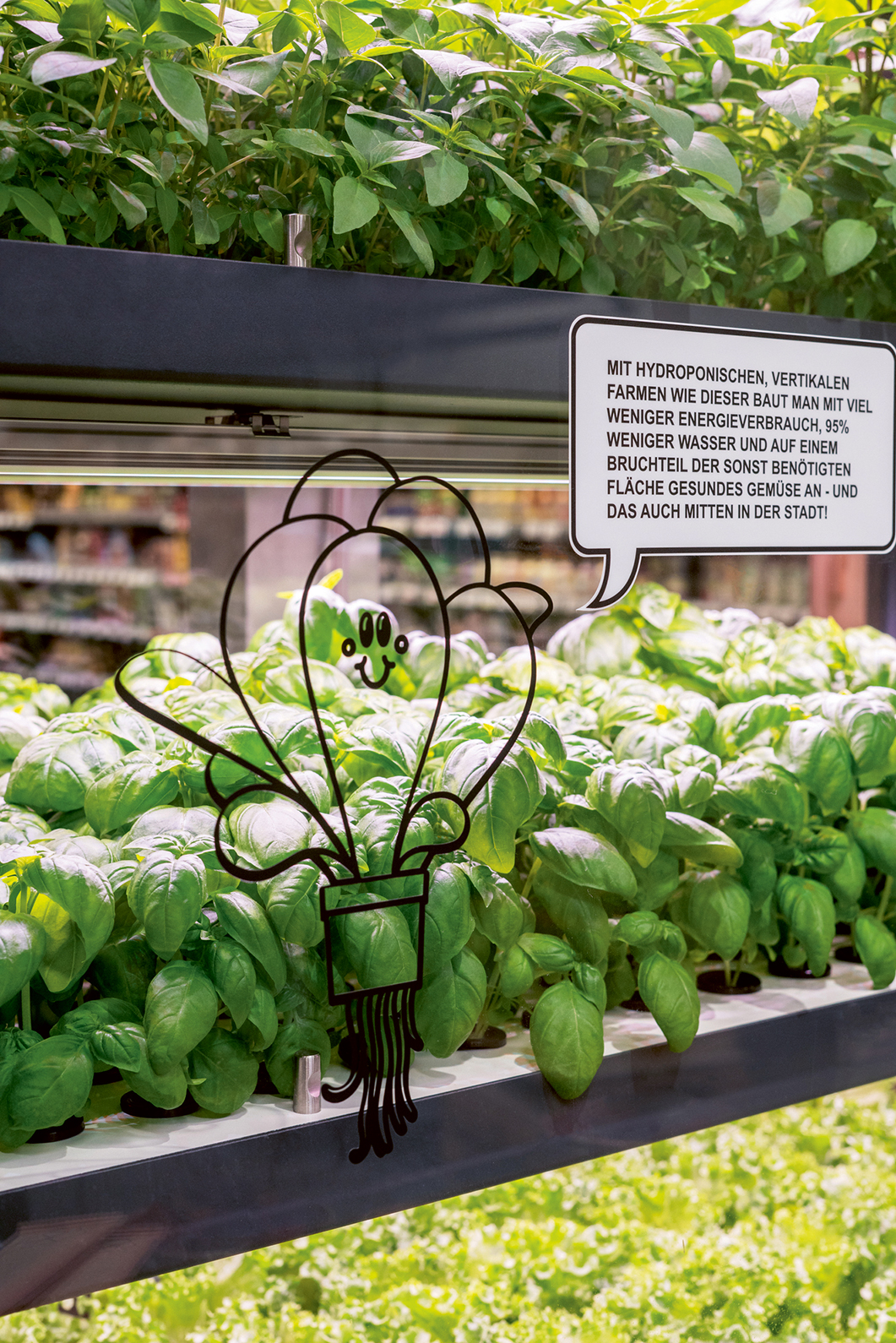 Information für Gäste: Vertikales Gärtnern liefert Stoff fürs Storytelling.