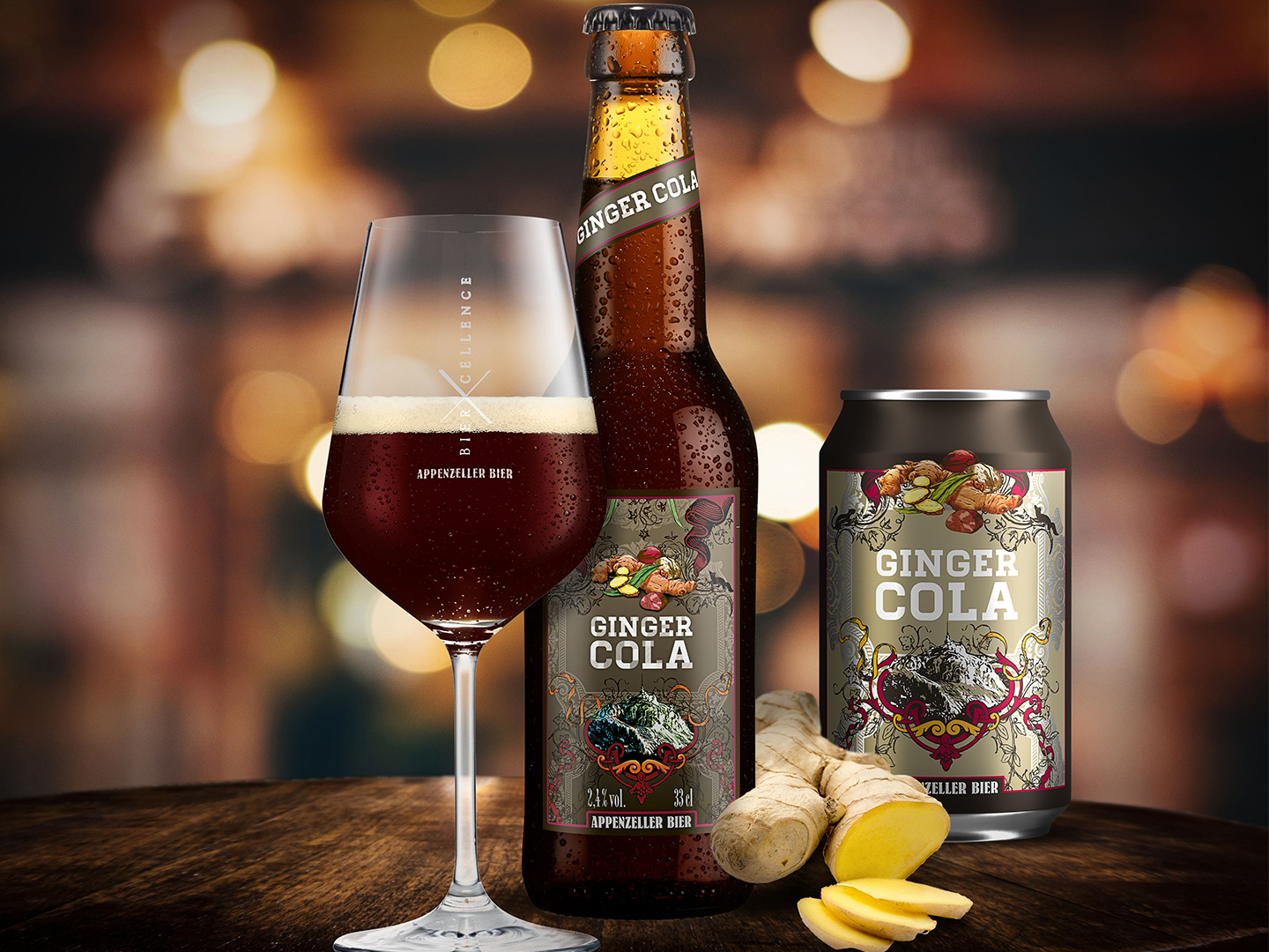 Die Brauerei Locher präsentiert neues Apéro-Bier: Schweizweit erstes Ginger Cola Bier lanciert