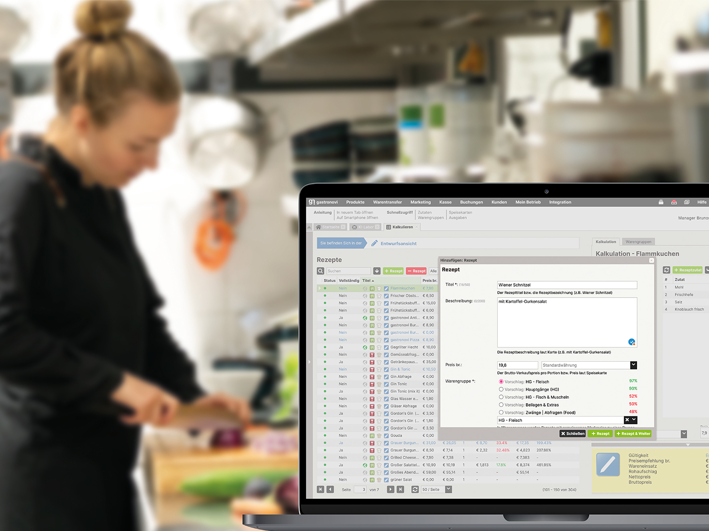 KI-gestützte Vorschläge für Warengruppen
