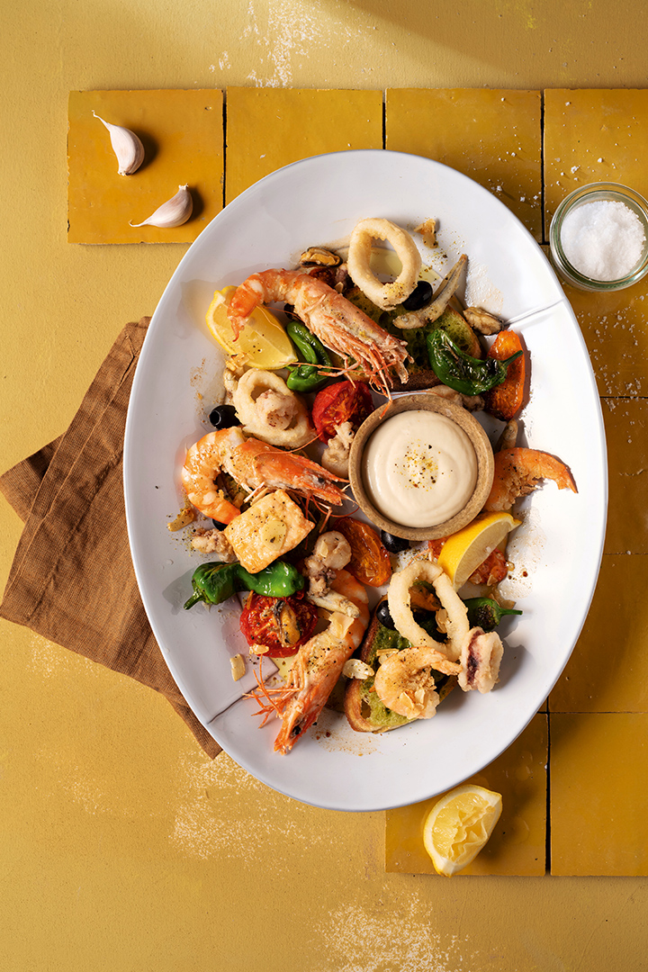 Frittura Mista und Gemüse