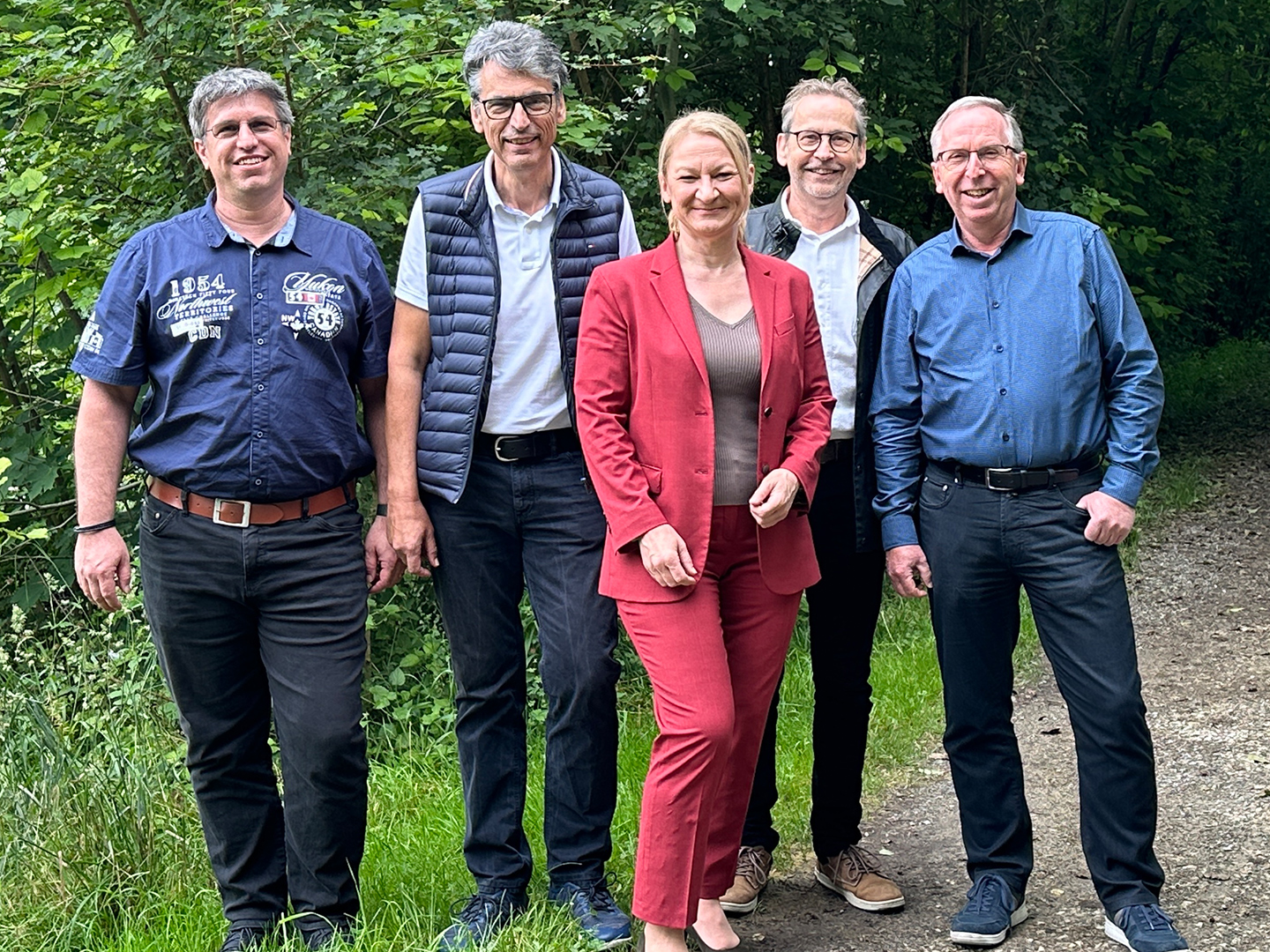 v. l. n. r.: Manfred Möckli, Walter Nef, Elisabeth Erber, Jürg Luginbühl, Andreas Zolliker