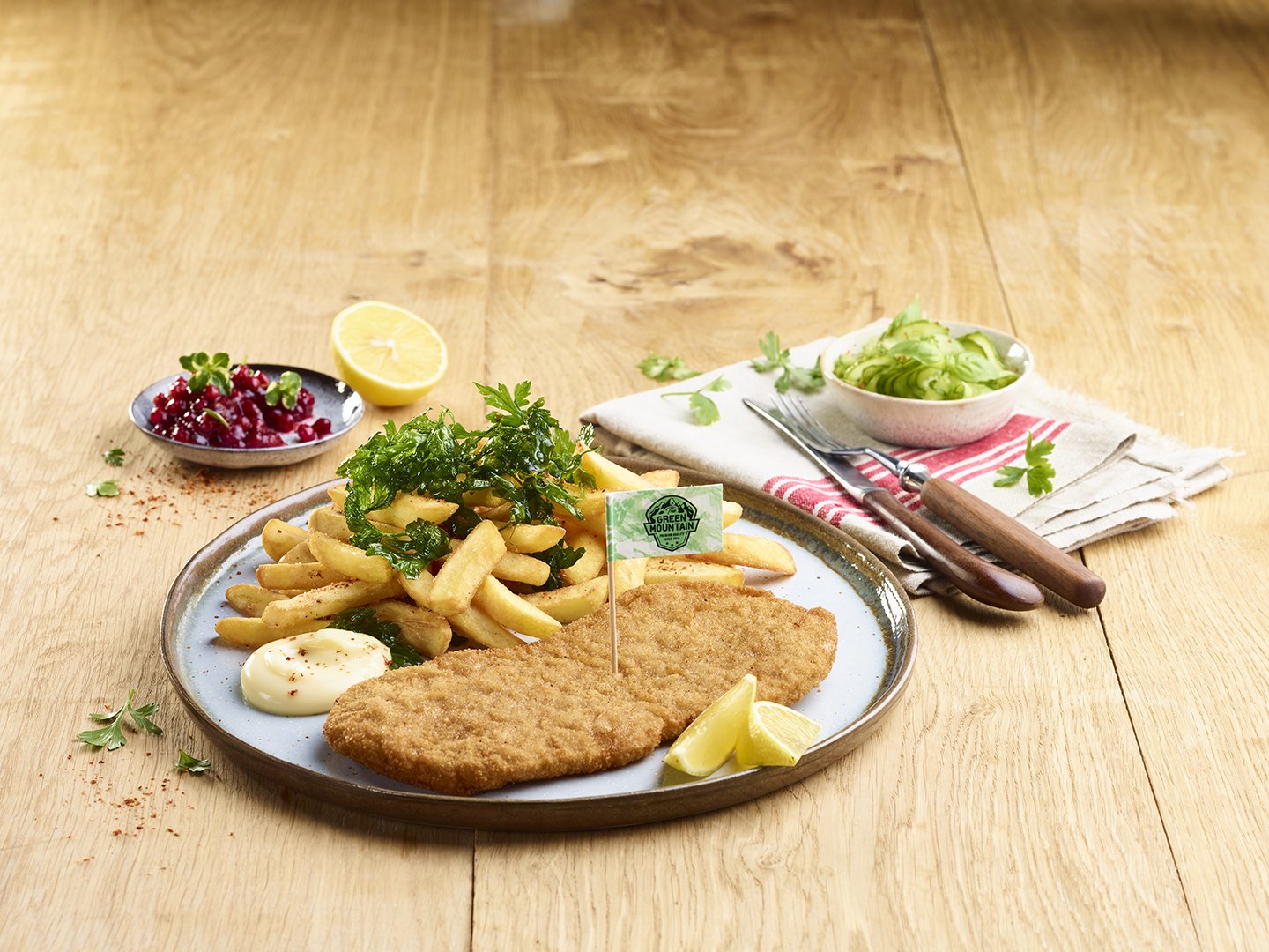 THE GREEN MOUNTAIN Plant-based Schnitzel
